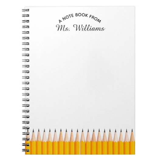 Carnet Crayon de classe enseignant nom personnalisé (Devant)