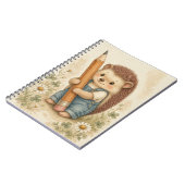 Carnet Crayon Hérisson Aquarelle Vintage (Côté gauche)