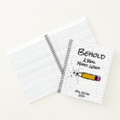 Carnet Crayon mignon Baguette magique Éclairage Nom perso (Intérieur)