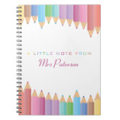 Carnet Crayons arc-en-ciel Appréciation de l'enseignant j (Devant)