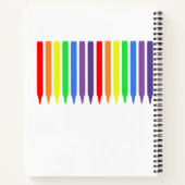 Carnet crayons arc-en-ciel, croquis ART ou notes, votre n (Dos)