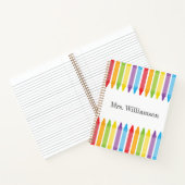Carnet Crayons arc-en-ciel personnalisés Appréciation de  (Intérieur)