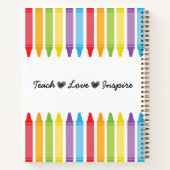 Carnet Crayons arc-en-ciel personnalisés Appréciation de  (Dos)