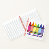 Carnet Crayons arc-en-ciel Professeur d'art à l'école (Intérieur)