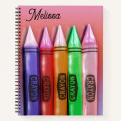 Carnet Crayons colorés 3D (Devant)