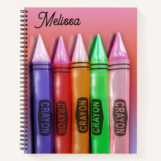 Carnet Crayons colorés 3D (Devant)