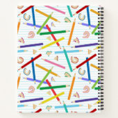 Carnet Crayons de couleur Motif École Enseignant Élève (Dos)