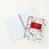 Carnet Crayons de couleur motif enseignant école élève (Intérieur)