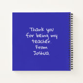 Carnet Crayons et pinceaux Merci Cadeau de l'enseignant (Dos)