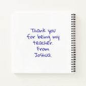 Carnet Crayons et pinceaux Merci Cadeau de l'enseignant (Dos)