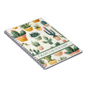 Carnet "Crazy cactus lady ! texte sur un dessin de cactus (Côté Droit)