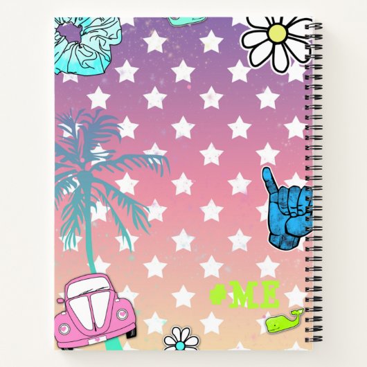 Carnet Crazy me vsco thème adolescente fille (Dos)