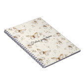 Carnet Cream Beige Sand Butterflies (Côté Droit)