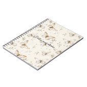 Carnet Cream Beige Sand Butterflies (Côté gauche)