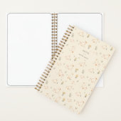 Carnet Cream Duck Wildflower Pattern Personalized Name (À l'intérieur)