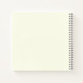 Carnet Cream Floral Customisé Mariage invité (Dos)