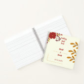 Carnet Cream Floral Customisé Mariage invité (Intérieur)