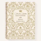 Carnet Cream Gold Damask Daughter of the King (Devant)