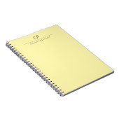 Carnet Cream Modern Monogrammed Calligraphy Plain Name (Côté Droit)