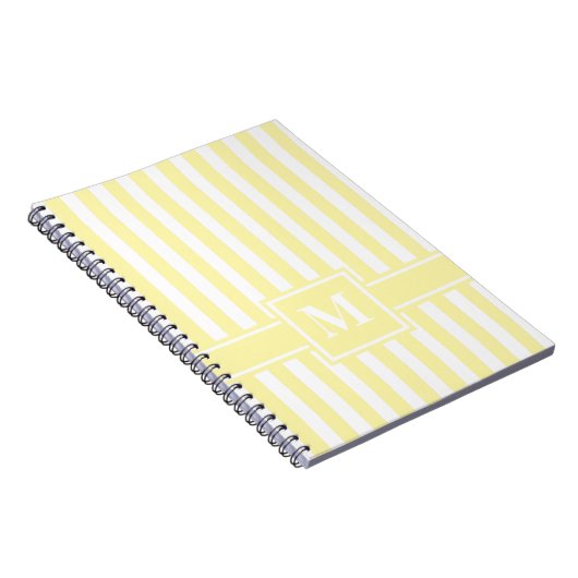 Carnet Cream Modern Stripe with monogram (Côté Droit)