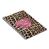 Carnet Creamy Brown Black Leopard Coeur Belle (Côté Droit)