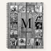 Carnet Create Your Custom Photo Collage Rustic Farmhouse (Devant)