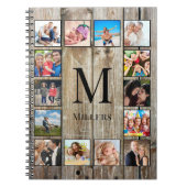 Carnet Create Your Custom Photo Collage Rustic Farmhouse (Devant)