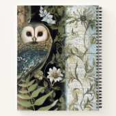 Carnet Create Your Own Blue Owl Floral Botanical (Dos)