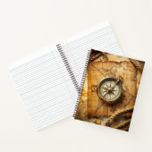 Carnet Create Your Own Brass Compass Rose Travel (Intérieur)