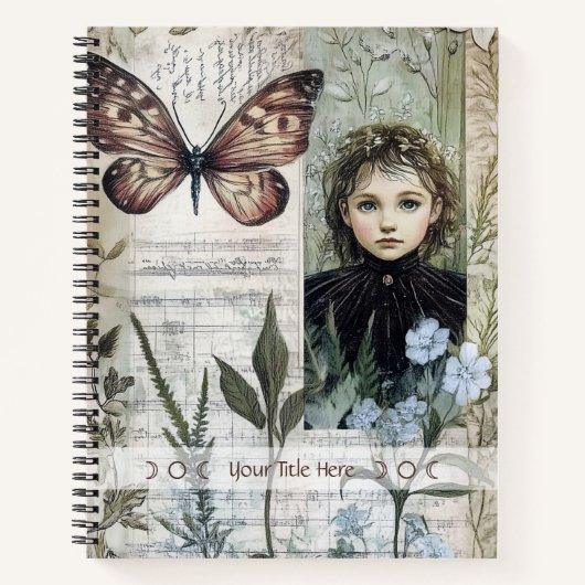 Carnet Create Your Own Butterfly Hedge Witch Botanical (Devant)