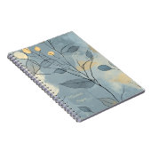 Carnet Create Your Own Deep Blue Floral Minimalist (Côté Droit)