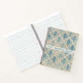 Carnet Create Your Own Distressed Vintage Blue Damask (Intérieur)