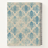 Carnet Create Your Own Distressed Vintage Blue Damask (Dos)