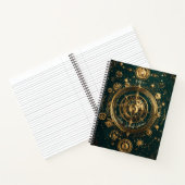 Carnet Create Your Own Gilded Teal Steampunk Compass Rose (Intérieur)
