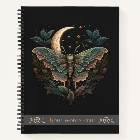 Carnet Create Your Own Iridescent Celestial Moth Floral (Devant)