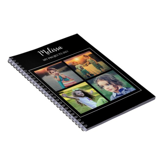 Carnet Create your own photo collage monogrammed (Côté Droit)