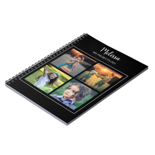 Carnet Create your own photo collage monogrammed (Côté gauche)