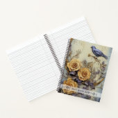 Carnet Create Your Own Purple Bird Rose Garden Wall (Intérieur)