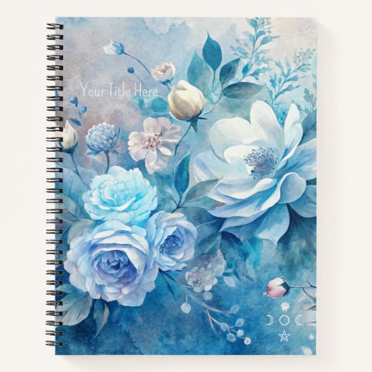 Carnet Create Your Own Shabby Chic Blue & Purple Roses (Devant)