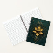 Carnet Create Your Own Teal Golden Lotus Notebook (Intérieur)
