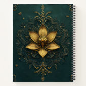 Carnet Create Your Own Teal Golden Lotus Notebook (Dos)