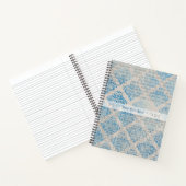 Carnet Create Your Own Vintage Blue Damask Newsprint (Intérieur)
