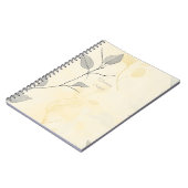 Carnet Create Your Own Yellow & Gray Floral Minimalist (Côté gauche)