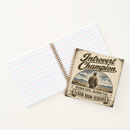 Carnet Création drôle de style vintage pour introverti (Intérieur)