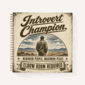 Carnet Création drôle de style vintage pour introverti (Devant)