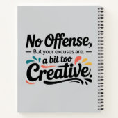 Carnet Creative Excuses Funny Design for Gift Lovers (Dos)