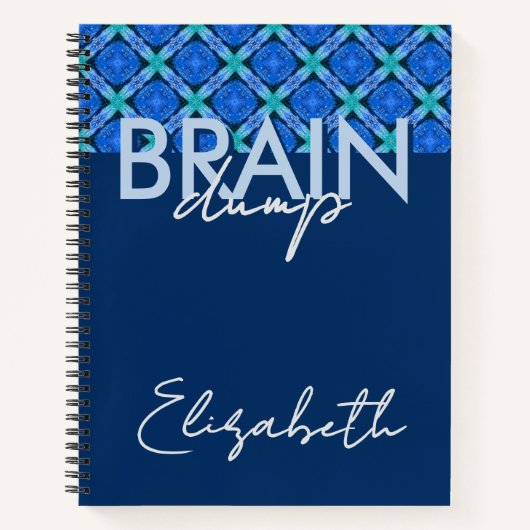 Carnet Creative Flow Brain Dump Mindset Organizer Blue (Devant)