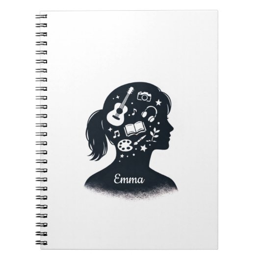 Carnet Creative Mind Silhouette | Personalized Artistic (Devant)