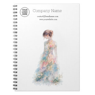 Carnet Créatrice de mode de mariage en couture à l'aquare