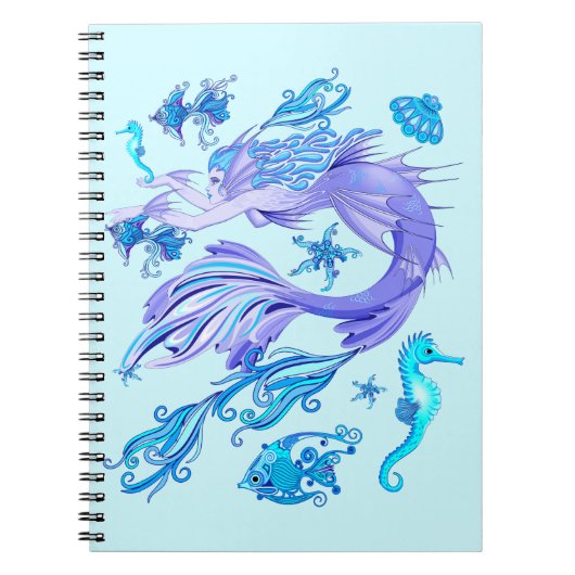 Carnet Créature de la fée mauve de sirène (Devant)